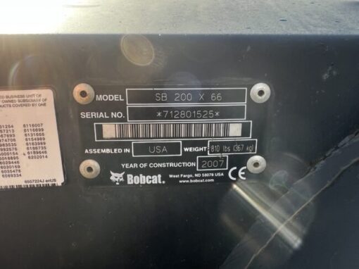 Bobcat SB200 Snow Blower - Stock #B980 - Image 3