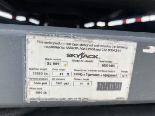 2015 Skyjack SJ8841 - Stock #3293 - Image 7