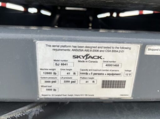 2015 Skyjack SJ8841 - Stock #3294 - Image 5