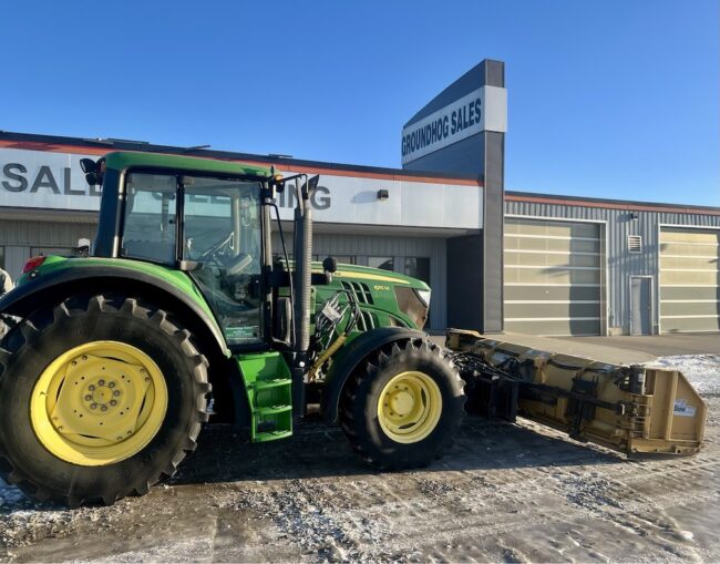 2014 John Deere 6115M With HLA Snow Wing- Stock #3340